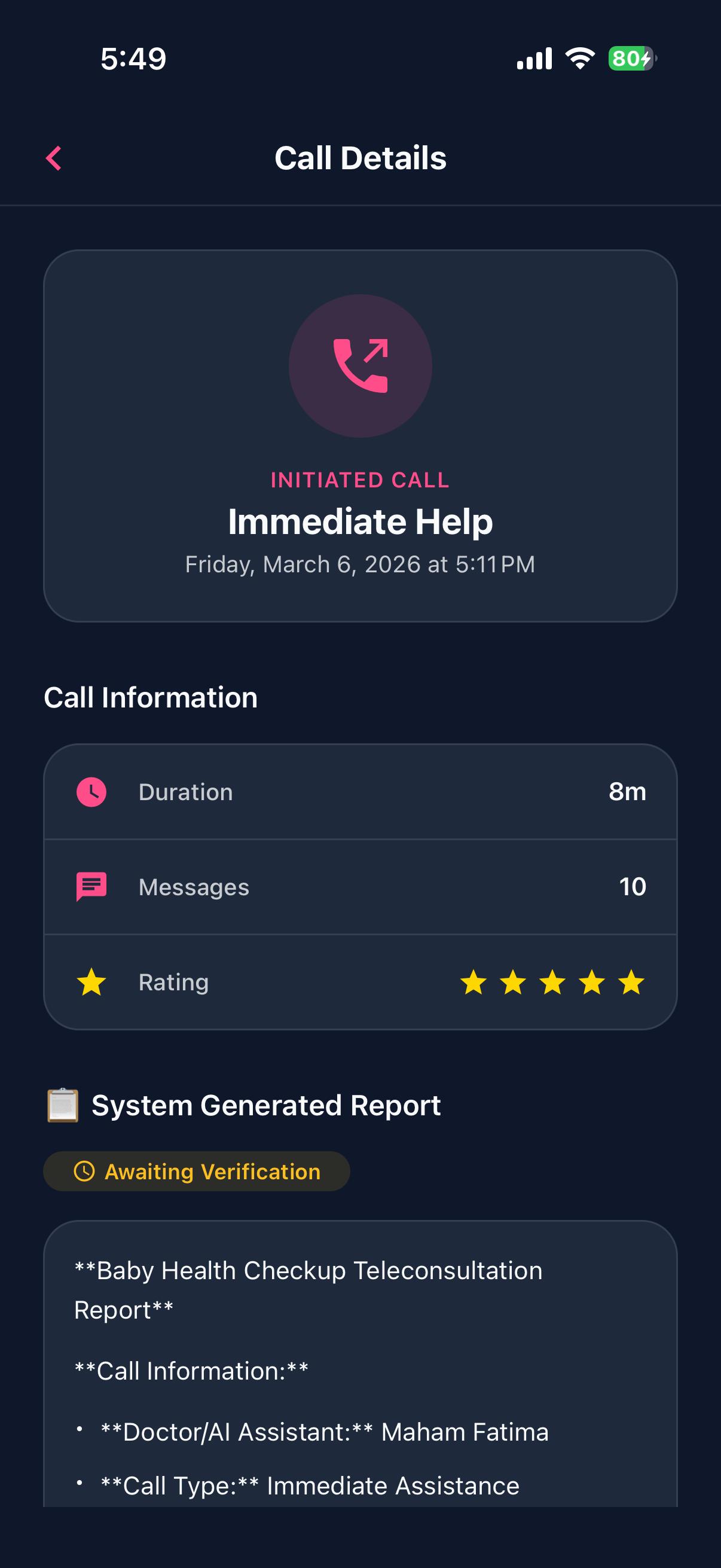 BabyDay — Smart Baby Care & Health Tracking Platform Dark mode screens screen 6